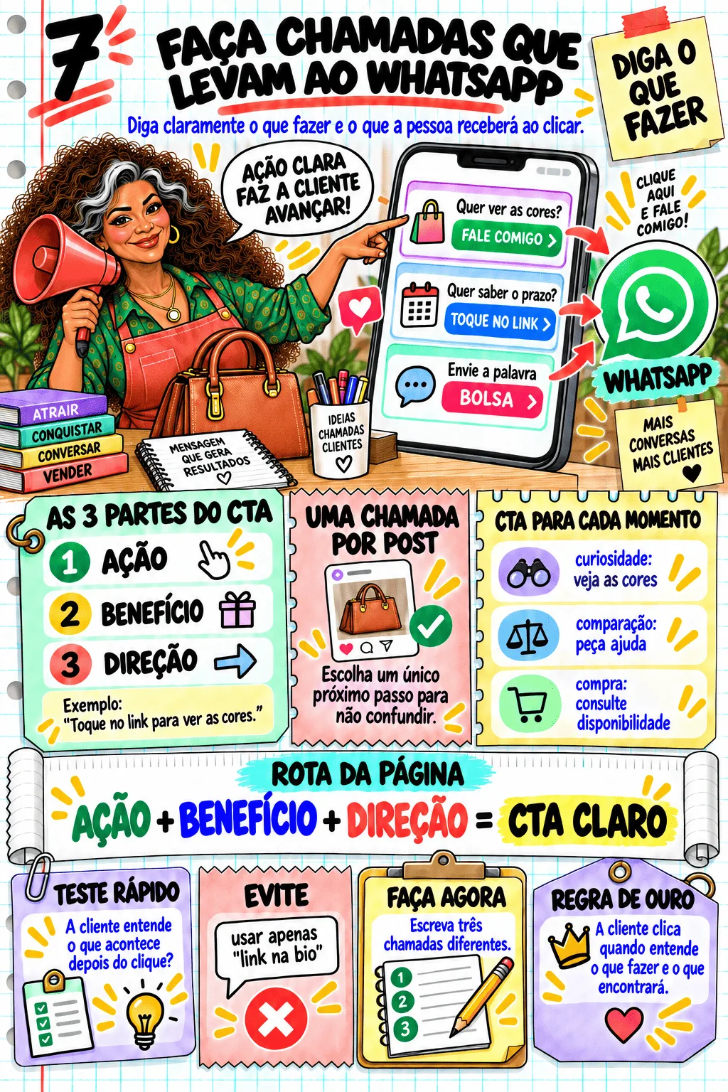 Roteiro visual de WhatsApp que Vende